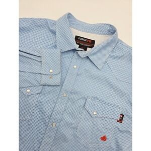 Forge FR Shirt 3XL Flame Resistant Long Sleeve Pearl Snap Work CAT 2 / NFPA 2112